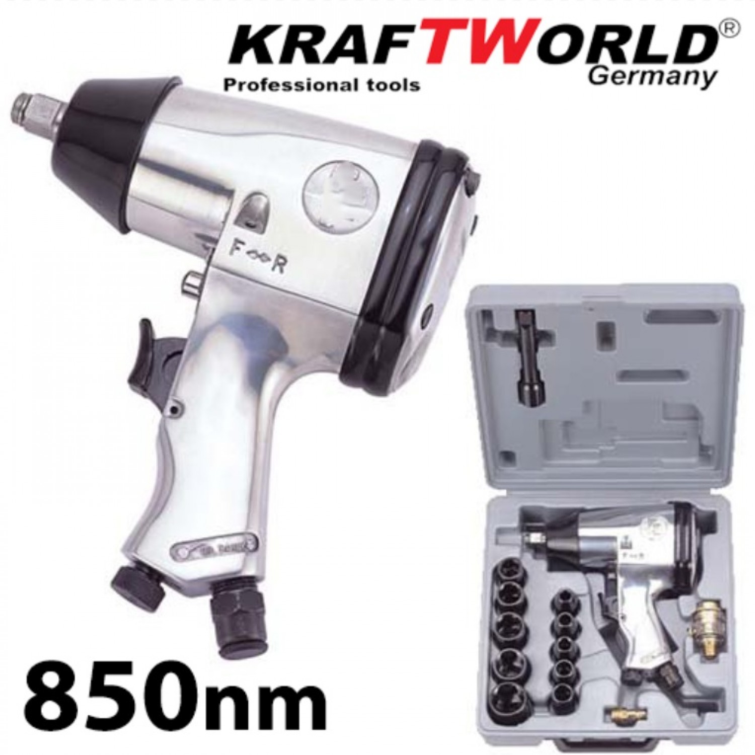 KraftWorld Αερόκλειδο 1/2" με Μέγιστη Ροπή 850nm