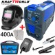 Ηλεκτρικός συγκολλητής Inverter 400A KraftWorld σε βαλίτσα + Αυτόματη Μάσκα ηλεκτροκόλλησης