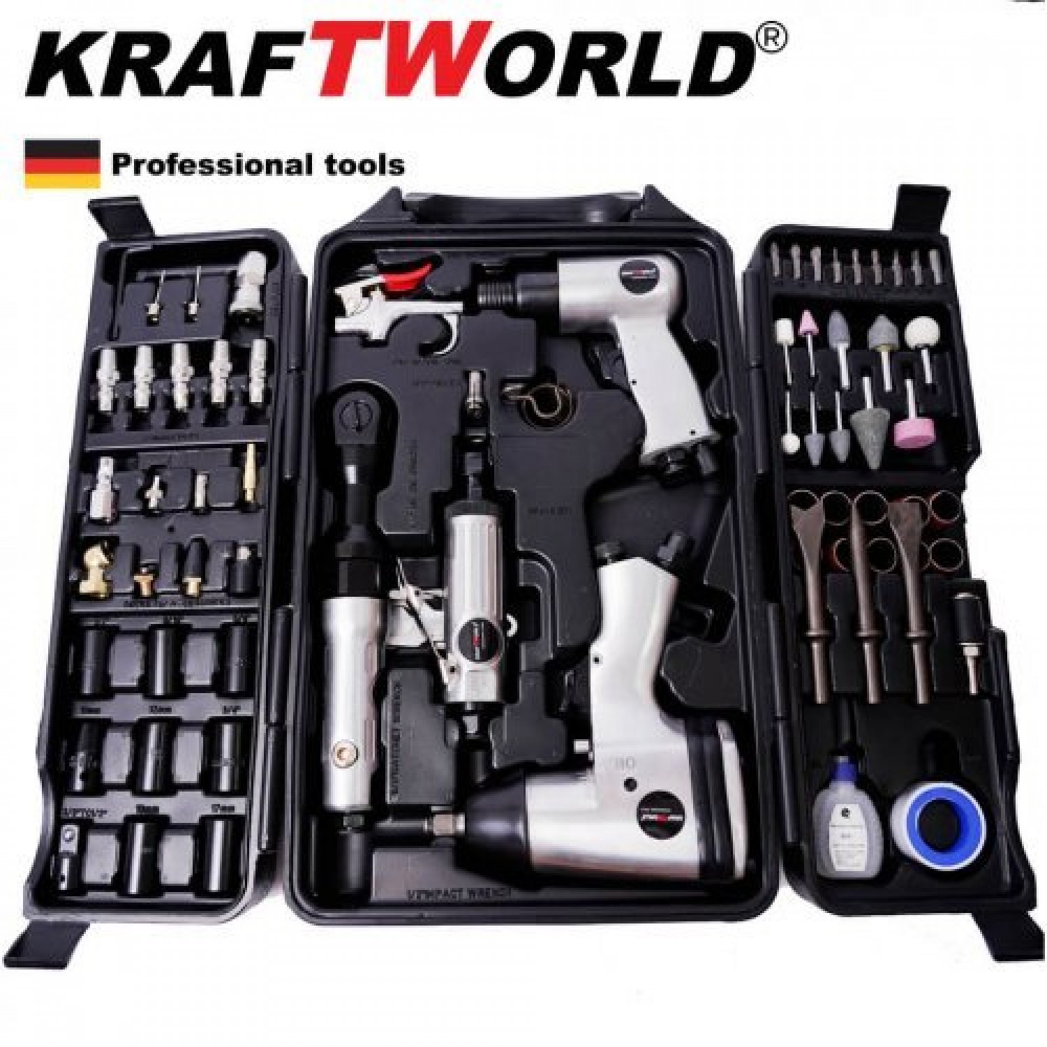 Σετ Πνευματικών Εργαλείων KraftWorld – 72 Τεμάχια