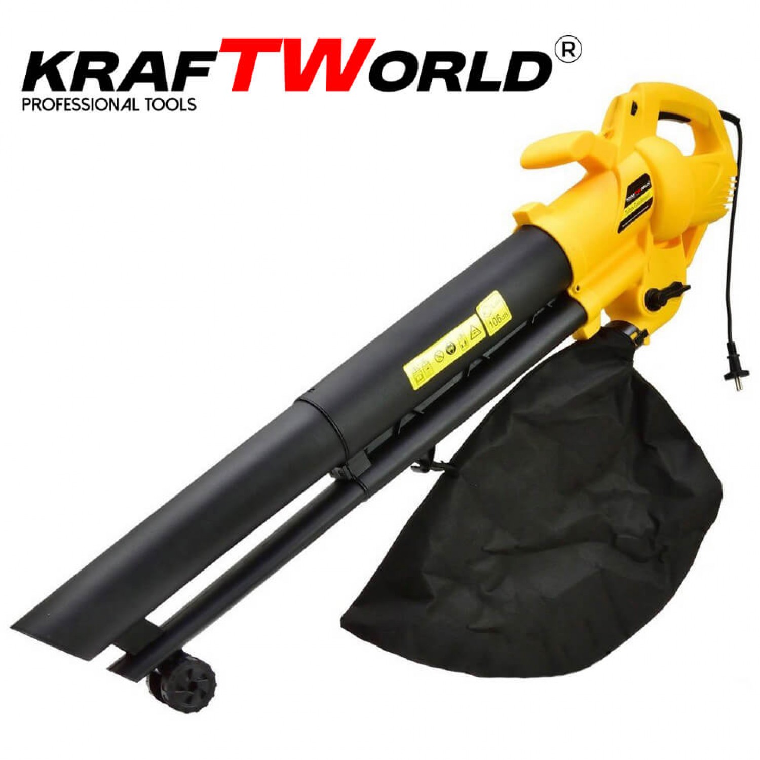Ηλεκτρικός Φυσητήρας Φύλλων KraftWorld 3500W με Δύο Λειτουργίες - Ισχυρό Φύσημα και Αποτελεσματική Αναρρόφηση