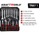 Ενισχυμένο Κουτί με Εργαλεία 1200 Τεμαχίων KraftWorld – Κλειδιά με Καστάνιες, Πένσες, Κατσαβίδια