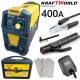 Ηλεκτροσυγκολλητής Inverter 400Α KraftWorld με Οθόνη σε Μεταφορά Βαλίτσα + Δώρα.