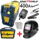 Ηλεκτρικός συγκολλητής Inverter 400A KraftWorld σε βαλίτσα + Αυτόματη Μάσκα ηλεκτροκόλλησης