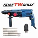 Επαγγελματικό Κρουστικό Δράπανο KraftWorld – Για Διάτρηση, Κρούση & Κατεδάφιση