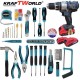 Κρουστικό Δραπανοκατσάβιδο ΜπαταρίαςKraftWorld 36V με 2 Μπαταρίες 8.0Ah και Σετ 111 Εργαλείων