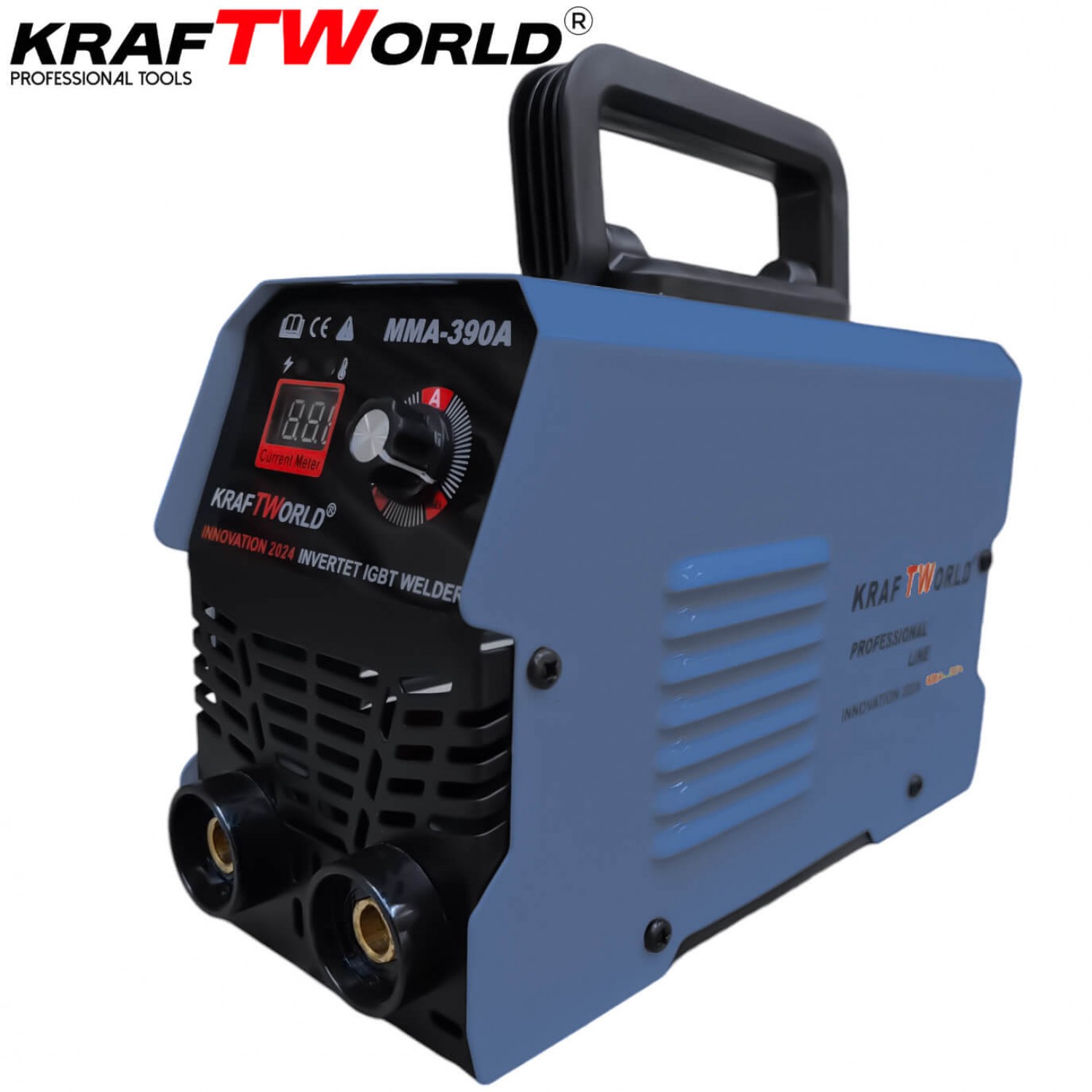 Inverter Ηλεκτροσυγκολλητής KraftWorld 390A με Δώρο Ηλιακή Μάσκα και Γάντια – Επαγγελματικό Σετ