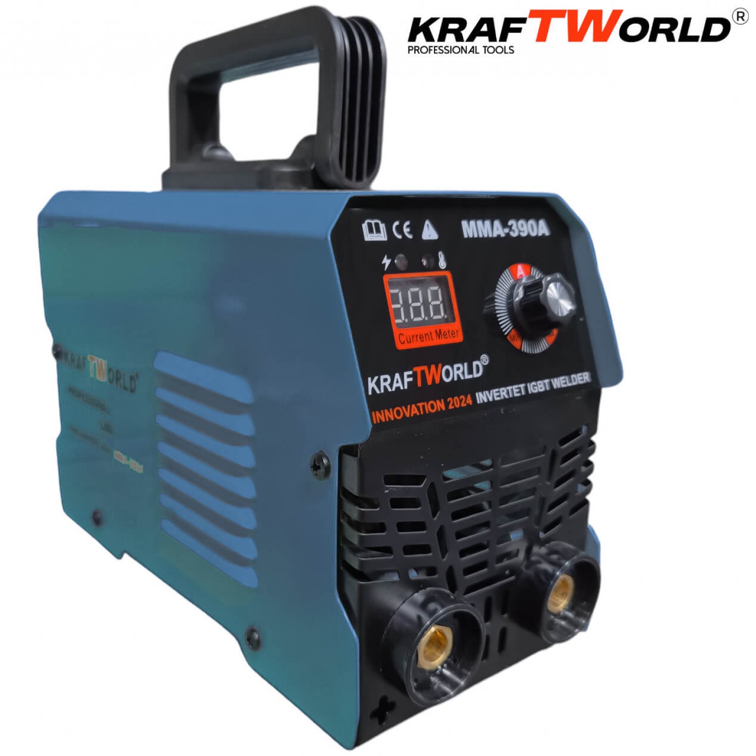 Inverter Ηλεκτροσυγκολλητής KraftWorld 390A με Δώρο Ηλιακή Μάσκα και Γάντια – Επαγγελματικό Σετ