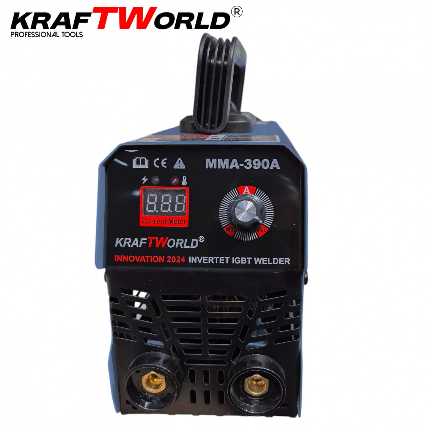 Inverter Ηλεκτροσυγκολλητής KraftWorld 390A με Δώρο Ηλιακή Μάσκα και Γάντια – Επαγγελματικό Σετ