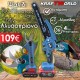 KraftWorld Ασύρματο Σετ – Μίνι Αλυσοπρίονο και Ψαλίδι Κλαδέματος με 4 Μπαταρίες 36V