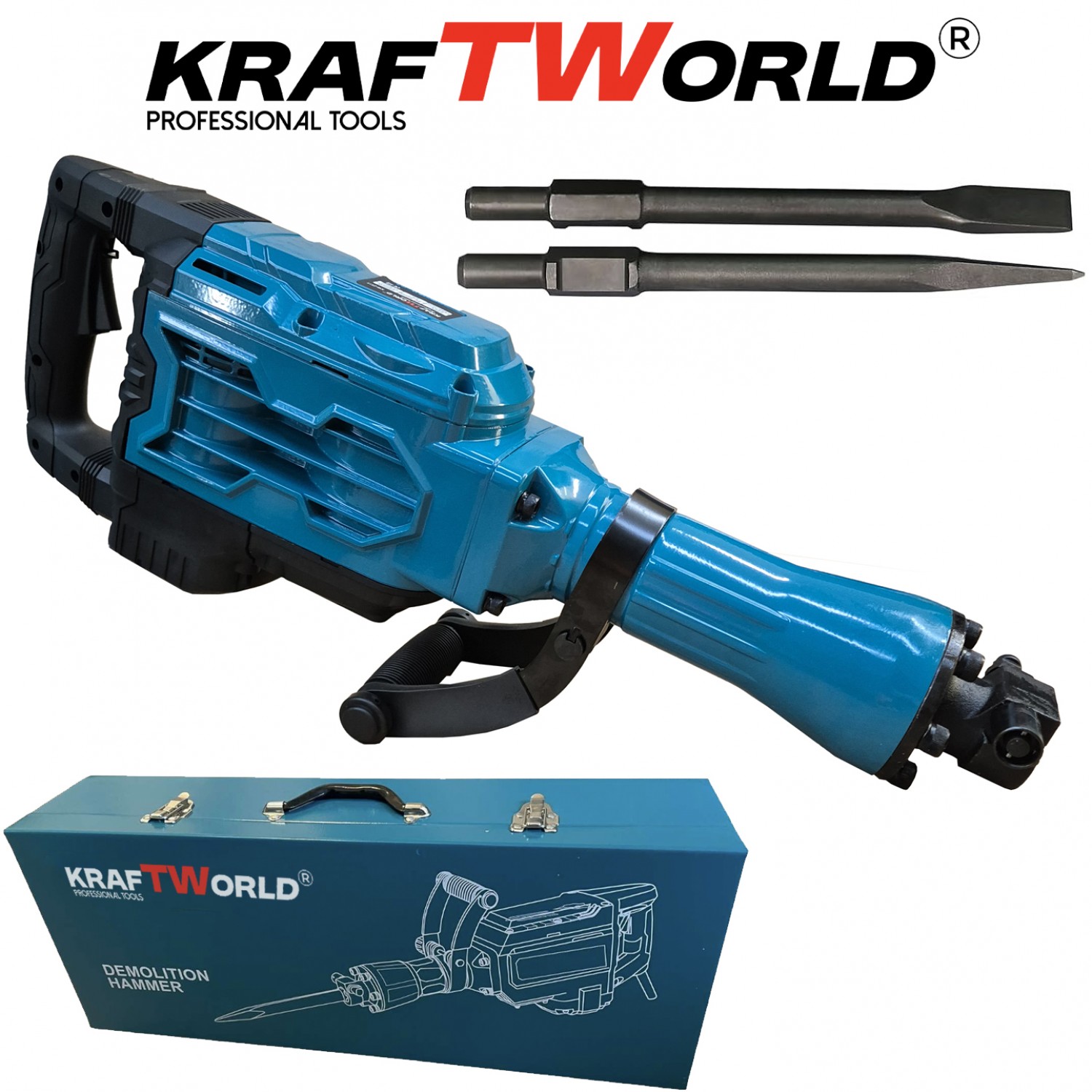 KraftWorld Ηλεκτρικό Σκαπτικό 2500W με Μεταλλική Θήκη – Ισχύς και Αξιοπιστία για Δύσκολες Εργασίες