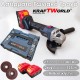 Ασύρματο Γωνιακό Τροχό Kraftworld 36V 8Ah  – Δύο Μπαταρίες