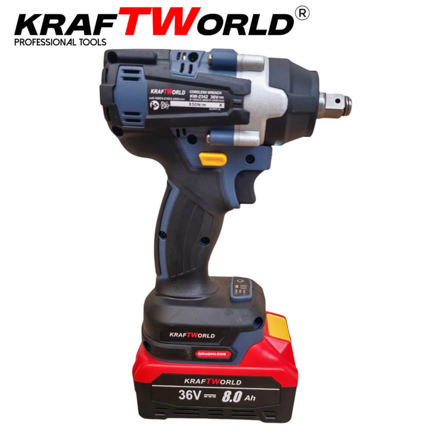 Κρουστικό Μπουλονόκλειδο Kraftworld 36V 8Ah