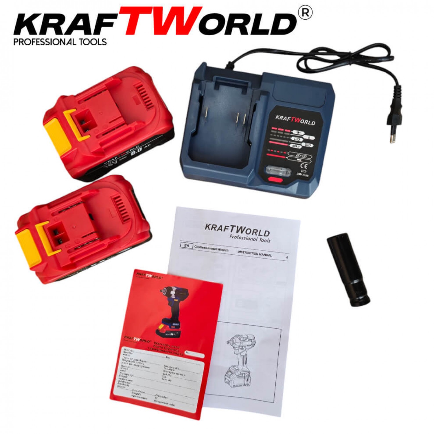Κρουστικό Μπουλονόκλειδο Kraftworld 36V 8Ah