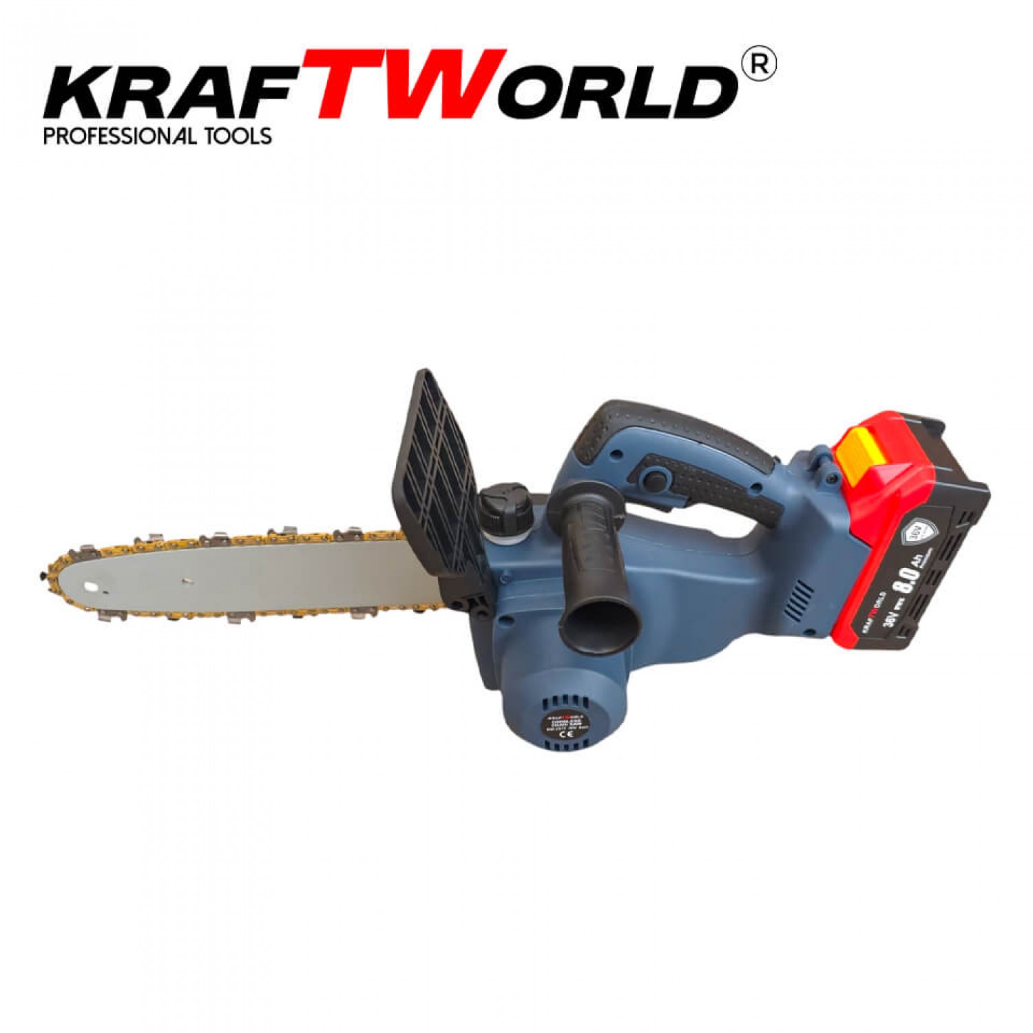 KraftWorld 24V Ασύρματο Αλυσοπρίονο – με 2 Μπαταρίες και Αλυσίδες 30cm
