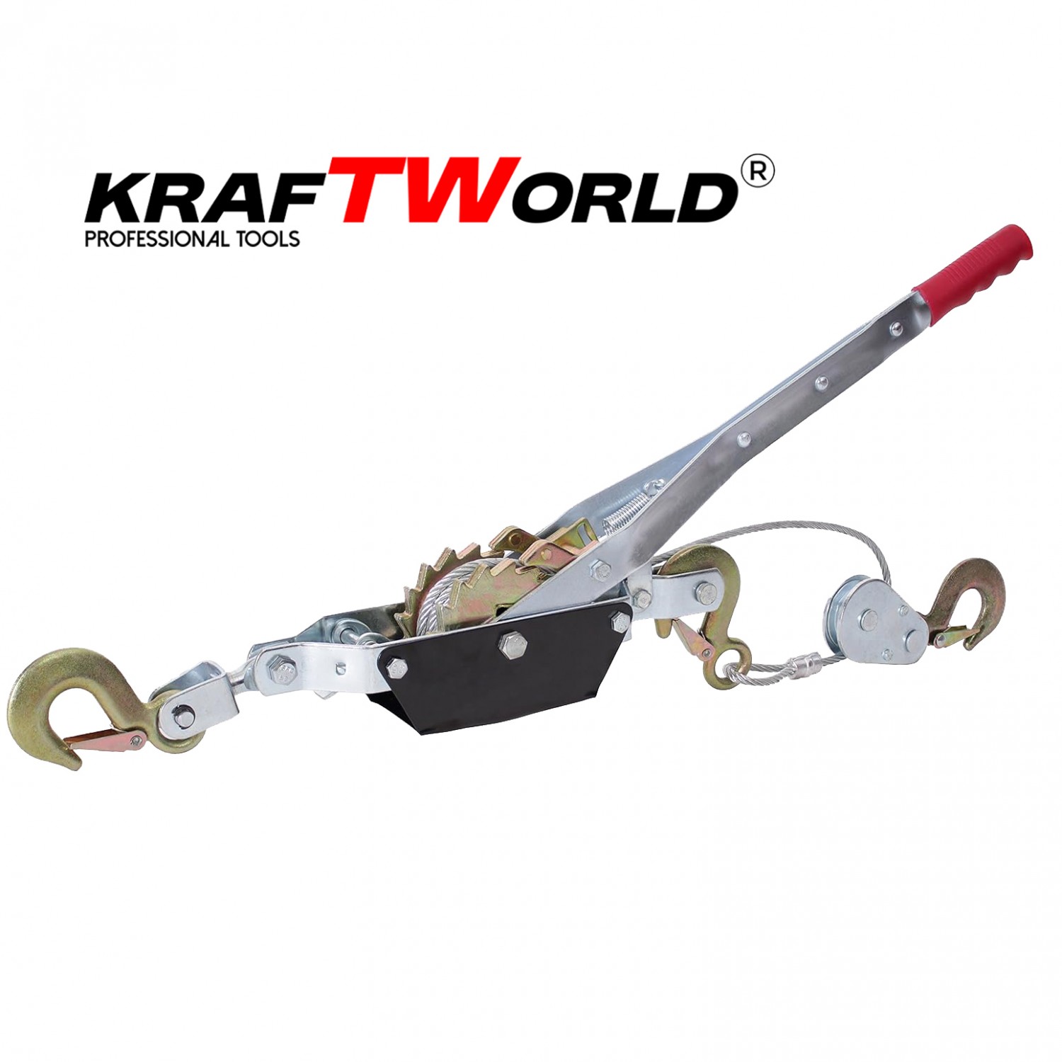 Χειροκίνητο Βίντσι KraftWorld 2T – Με Ατσάλινο Συρματόσχοινο 2m & 2 Γάντζους