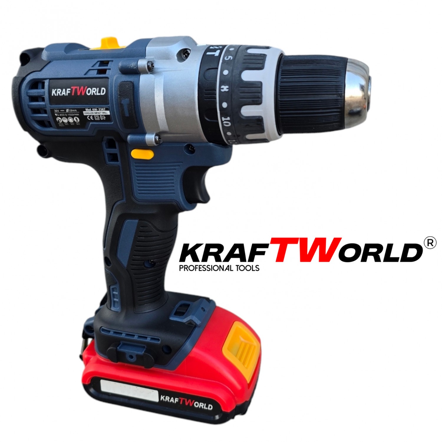 KraftWorld Ασύρματος Δραπανοκατσάβιδο – Ισχυρό, Ανθεκτικό & Πλήρες Σετ Εργαλείων
