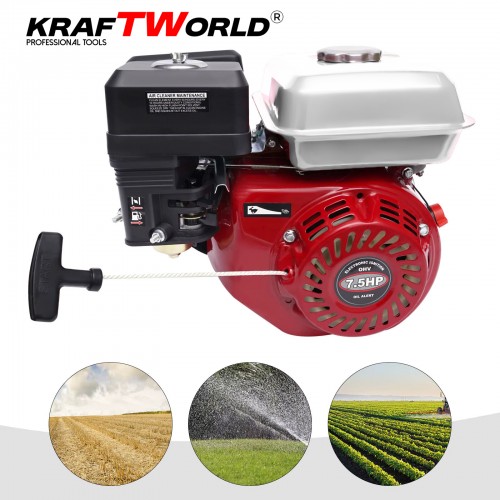 KraftWorld 7.5HP: Τετράχρονος Κινητήρας για  Σκαπτική Μηχανή και Γεννήτριες