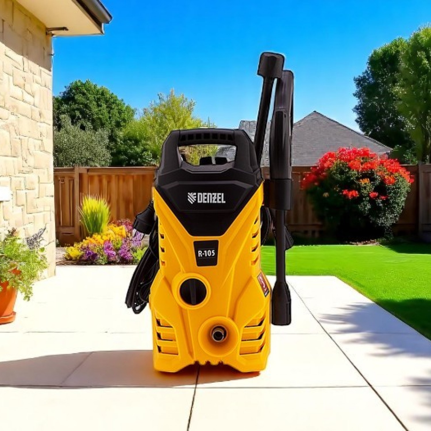 Πλυστικό Μηχάνημα DENZEL 1400W, 105 bar με Λάστιχο 5m