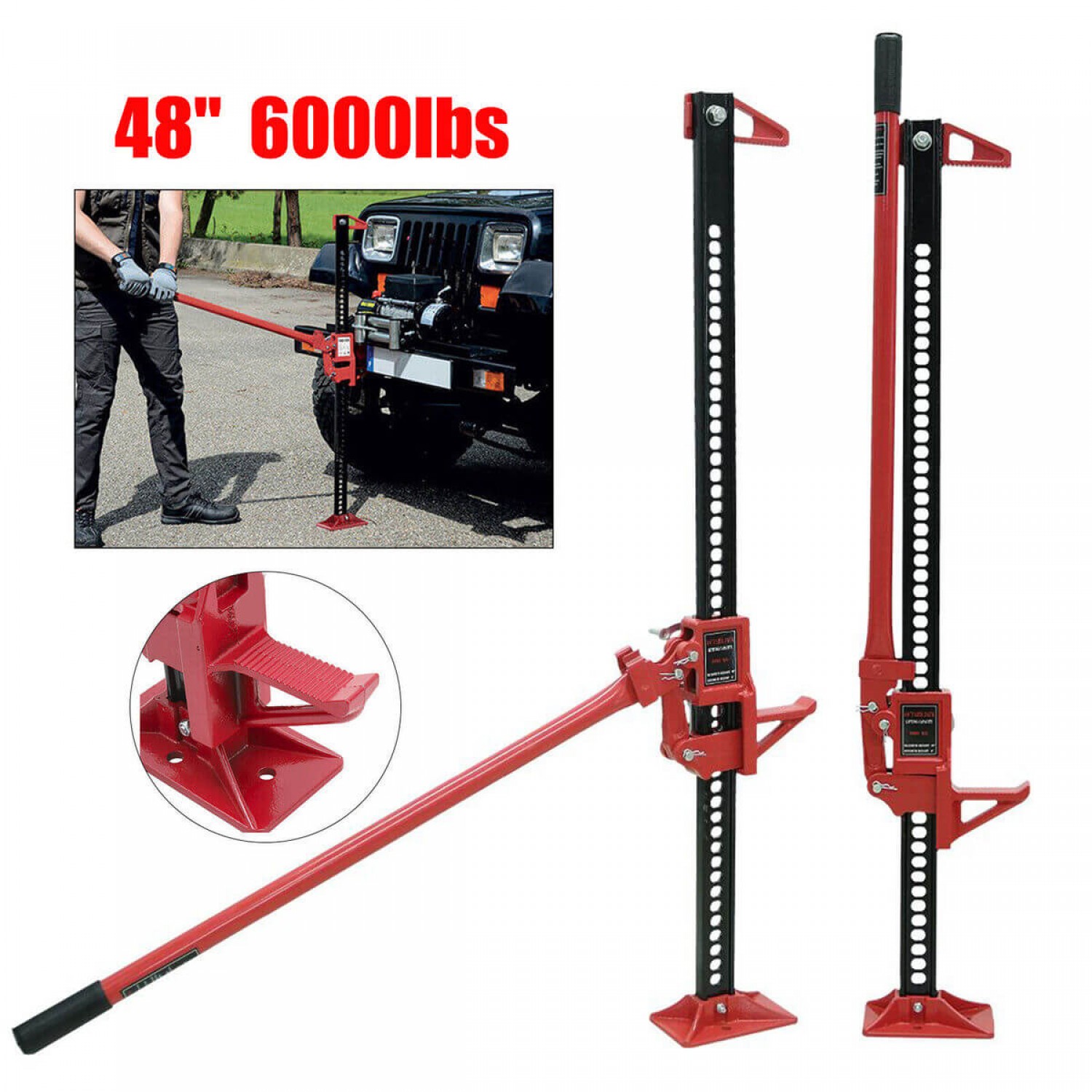 Hi-Lift Γρύλος KraftWorld Pro 48″  για Off-Road & Βαριές Χρήσεις - Ανύψωση έως 3 Τόνους