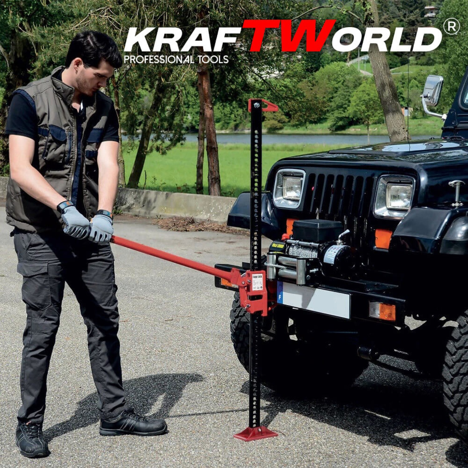 Hi-Lift Γρύλος KraftWorld Pro 48″  για Off-Road & Βαριές Χρήσεις - Ανύψωση έως 3 Τόνους