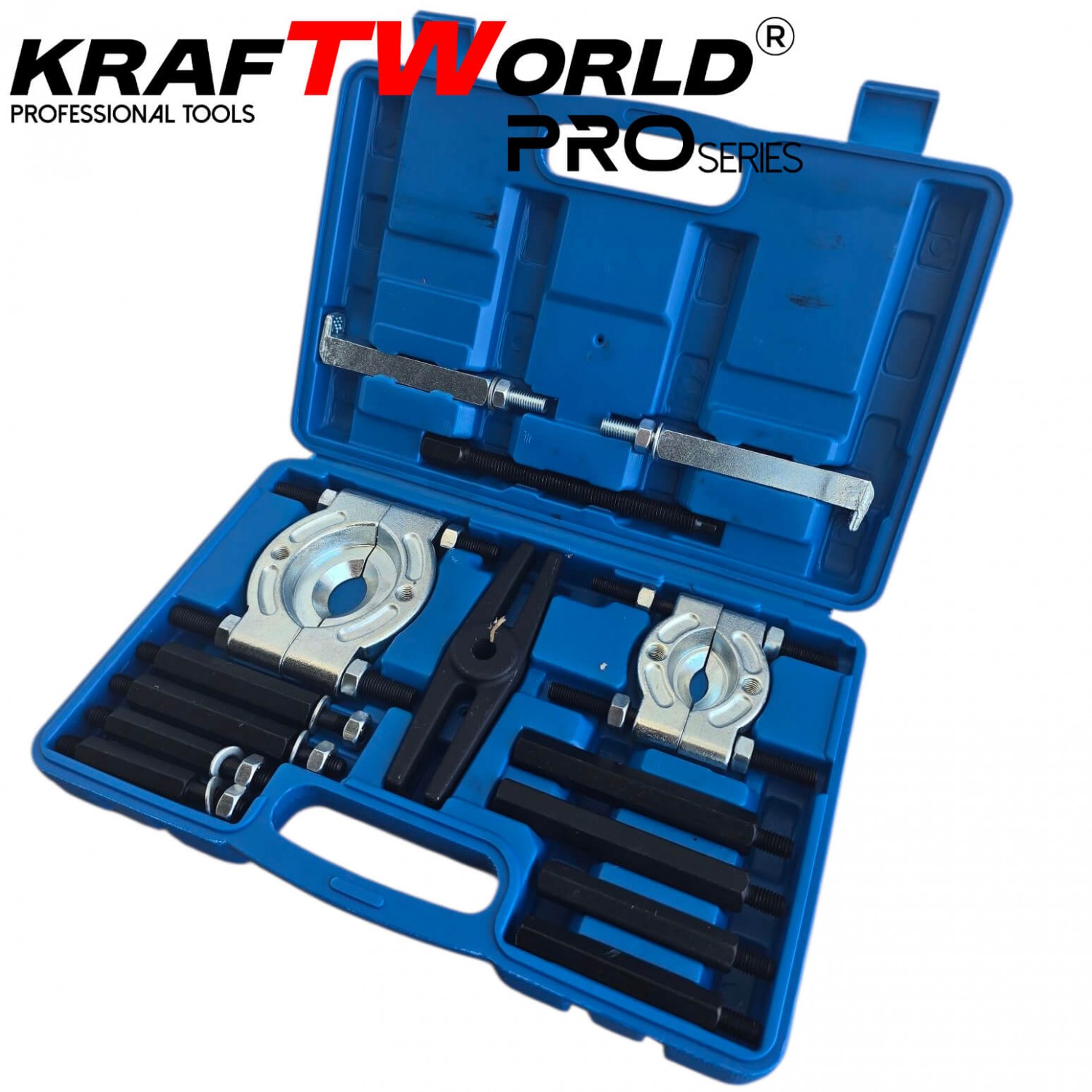 Σετ για Αφαίρεση Ρουλεμάν & Τροχαλιών KraftWorld Pro – 30–70 mm, 14 Τεμάχια