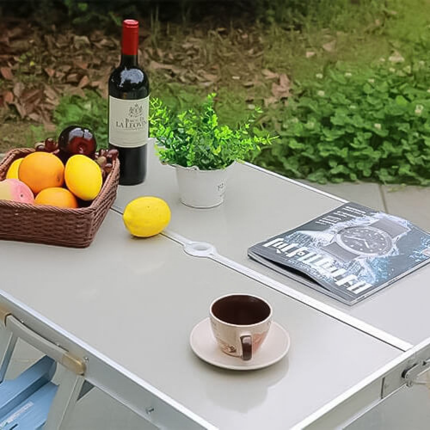 Αλουμινένιο Πτυσσόμενο Τραπέζι Camping με 4 Καθίσματα – Ανθεκτικό έως 100 kg