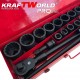 Σετ Κρουστικά Καρυδάκια KraftWorld 21 τεμ. – 3/4″ με 12γωνα καρυδάκια για βαρέα φορτηγά