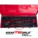 Σετ Κρουστικά Καρυδάκια KraftWorld 21 τεμ. – 3/4″ με 12γωνα καρυδάκια για βαρέα φορτηγά