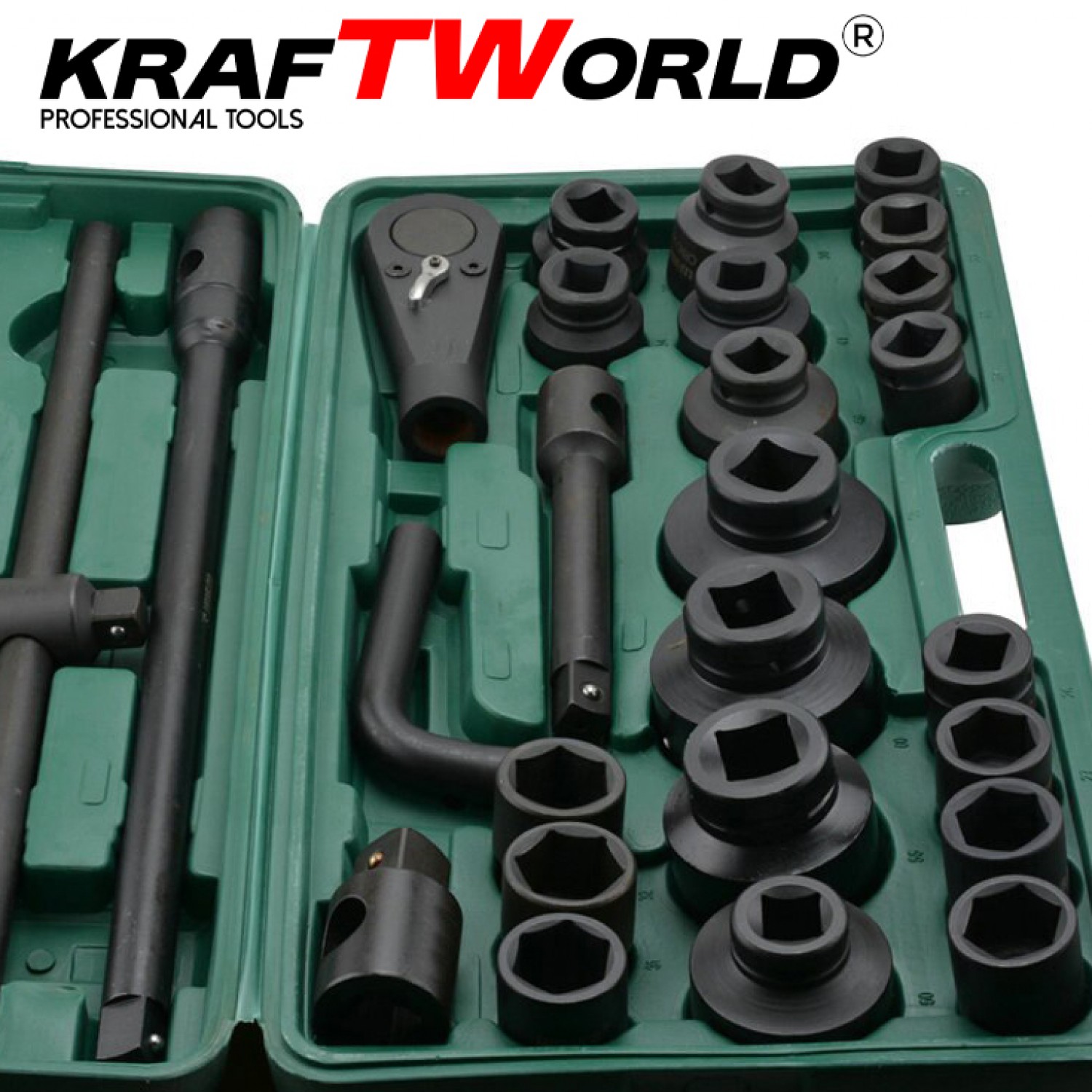 Σετ 26 τεμ. KraftWorld  3/4″ & 1″ με κρουστικά καρυδάκια 21–65 mm