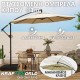 Πτυσσόμενη Ομπρέλα Κήπου Ø300 cm – Cantilever / Πλάγιας Βάσης  – Αδιάβροχη & UV Προστασία