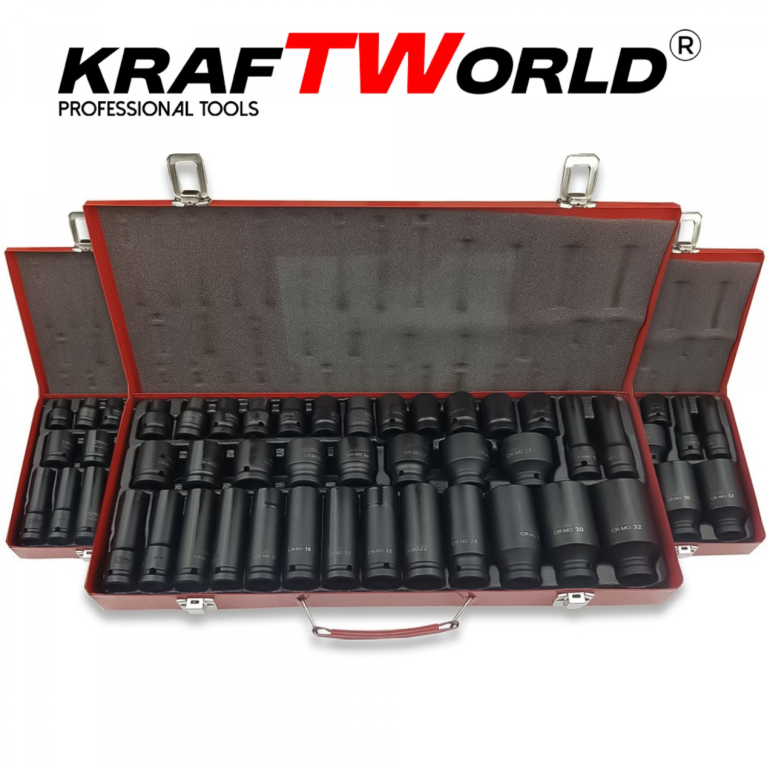 Καρυδάκια 1/2″ αέρος εξάγωνα KraftWorld 35 τεμαχίων - Κρουστικά Καρυδάκια