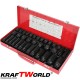Καρυδάκια 1/2″ αέρος εξάγωνα KraftWorld 35 τεμαχίων - Κρουστικά Καρυδάκια