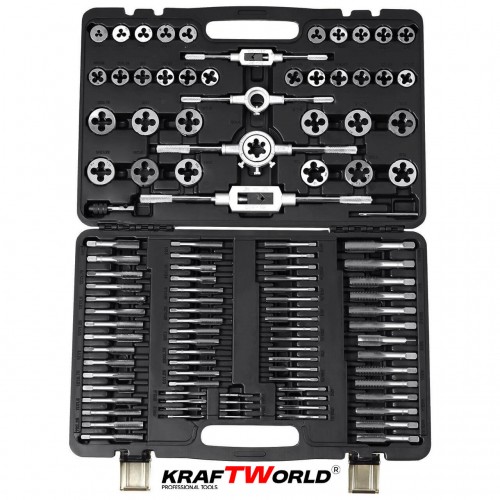 Σετ Κολαούζα & Φιλιέρες KraftWorld 110 Τεμαχίων – M2 έως M18 με Κλειδιά & Βαλίτσα