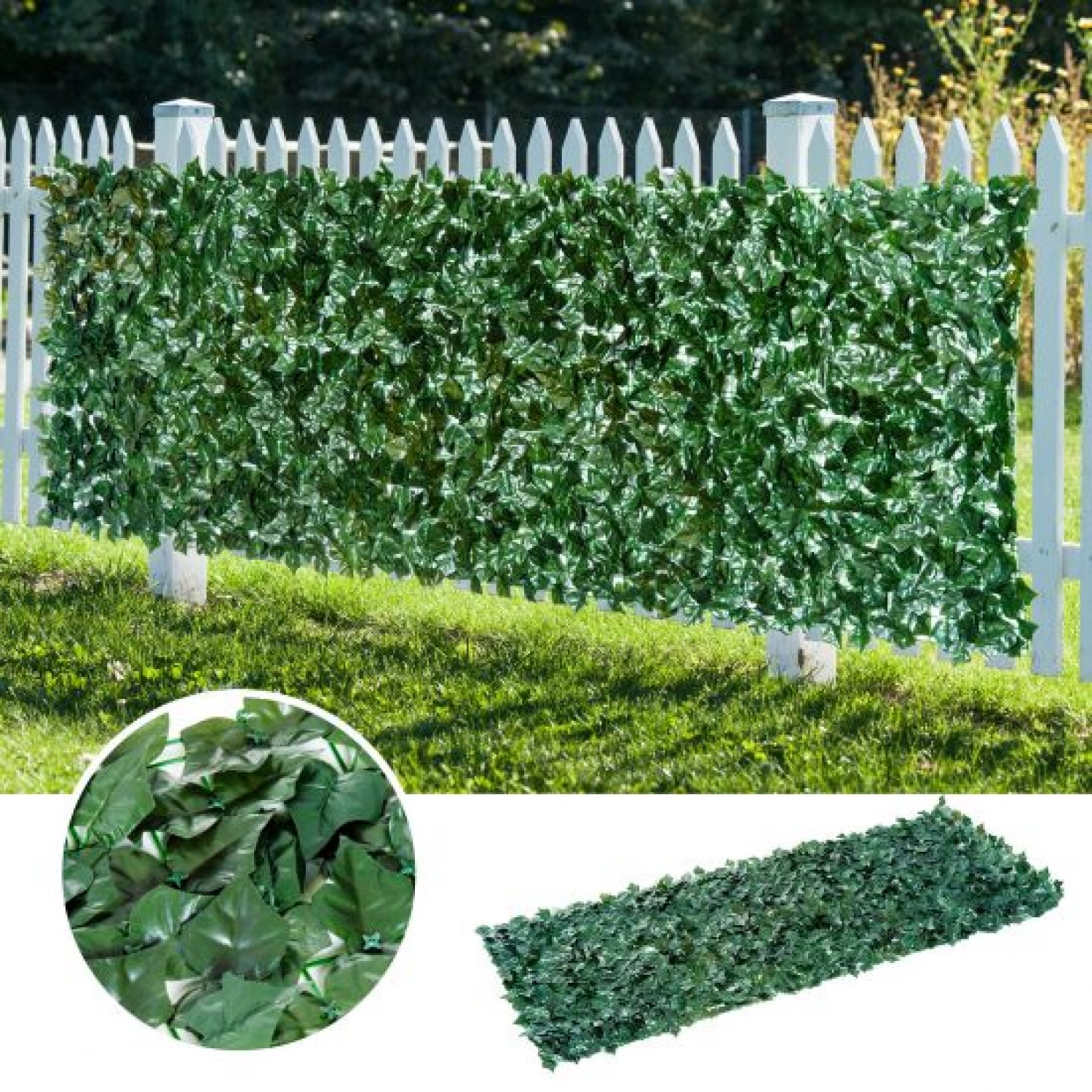 Τεχνητός Φράχτης με Κισσό 50×300 cm – Διακοσμητικό Πάνελ Εξωτερικού Χώρου