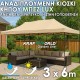 Πολυτελές Κιόσκι KraftWorld 3×6 m με Premium Μπεζ Κάλυμμα & Πτυσσόμενη Κατασκευή