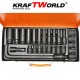 Σετ Κρουστικά Καρυδάκια KraftWorld 27 τεμ. – 1/2″ με Προέκταση & Αρθρωτό