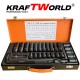 Σετ Κρουστικά Καρυδάκια KraftWorld 27 τεμ. – 1/2″ με Προέκταση & Αρθρωτό