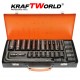 Σετ Κρουστικά Καρυδάκια KraftWorld 27 τεμ. – 1/2″ με Προέκταση & Αρθρωτό