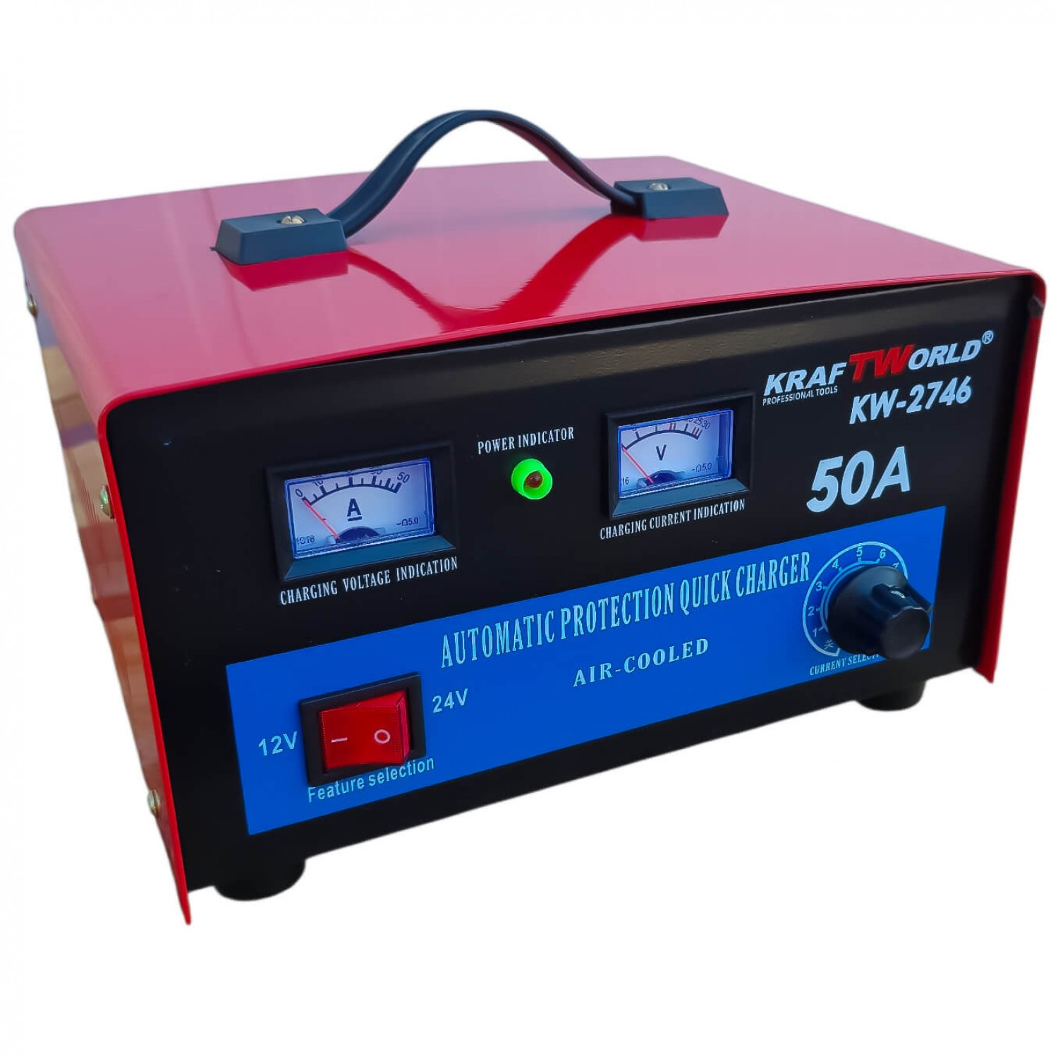 Φορτιστής Μπαταριών KraftWorld – 50A, 12V/24V, Επαγγελματικός