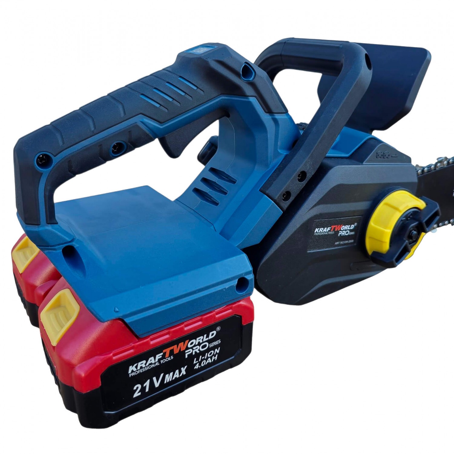 Ασύρματο Αλυσοπρίονο Kraftworld PRO 42V (2×21V) – 16″, Brushless, 2 Αλυσίδες
