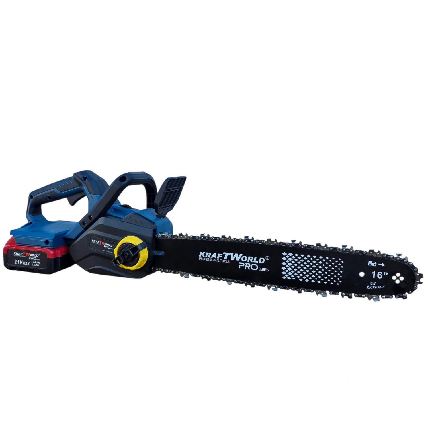 Ασύρματο Αλυσοπρίονο Kraftworld PRO 42V (2×21V) – 16″, Brushless, 2 Αλυσίδες