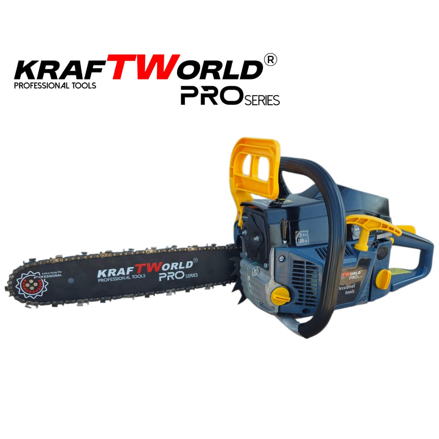 Επαγγελματικό Αλυσοπρίονο Kraftworld PRO 72 cc – 7.5 HP | 40 cm | Easy Start | Αυτόματη Λίπανση