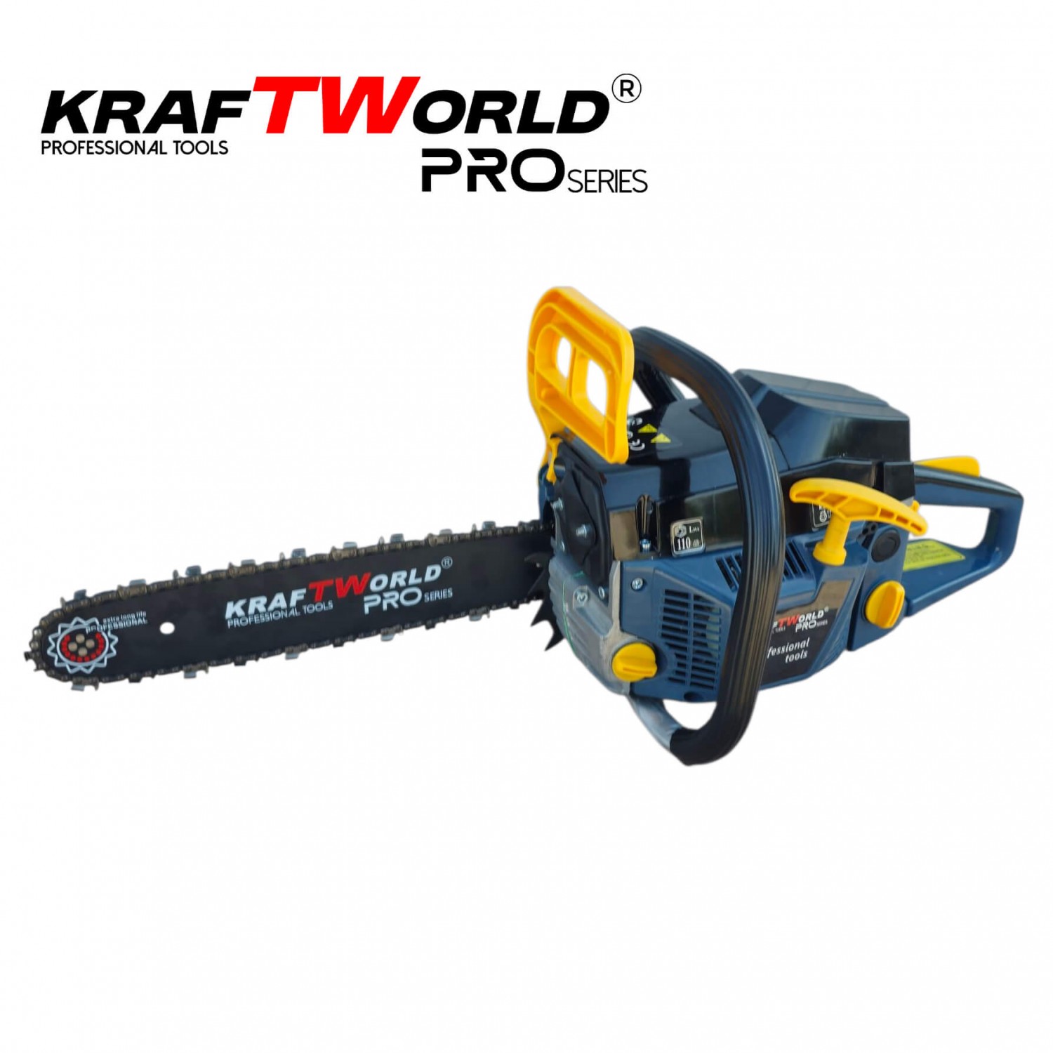 Επαγγελματικό Αλυσοπρίονο Kraftworld PRO 72 cc – 7.5 HP | 40 cm | Easy Start | Αυτόματη Λίπανση