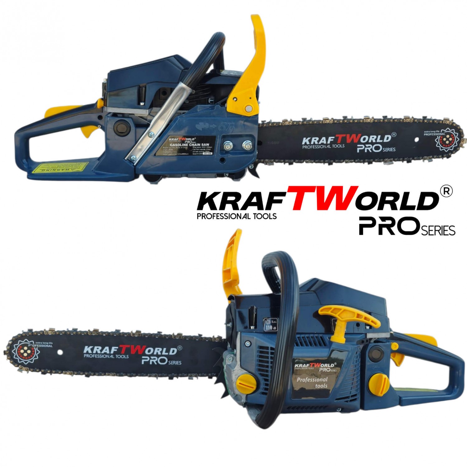 Επαγγελματικό Αλυσοπρίονο Kraftworld PRO 72 cc – 7.5 HP | 40 cm | Easy Start | Αυτόματη Λίπανση
