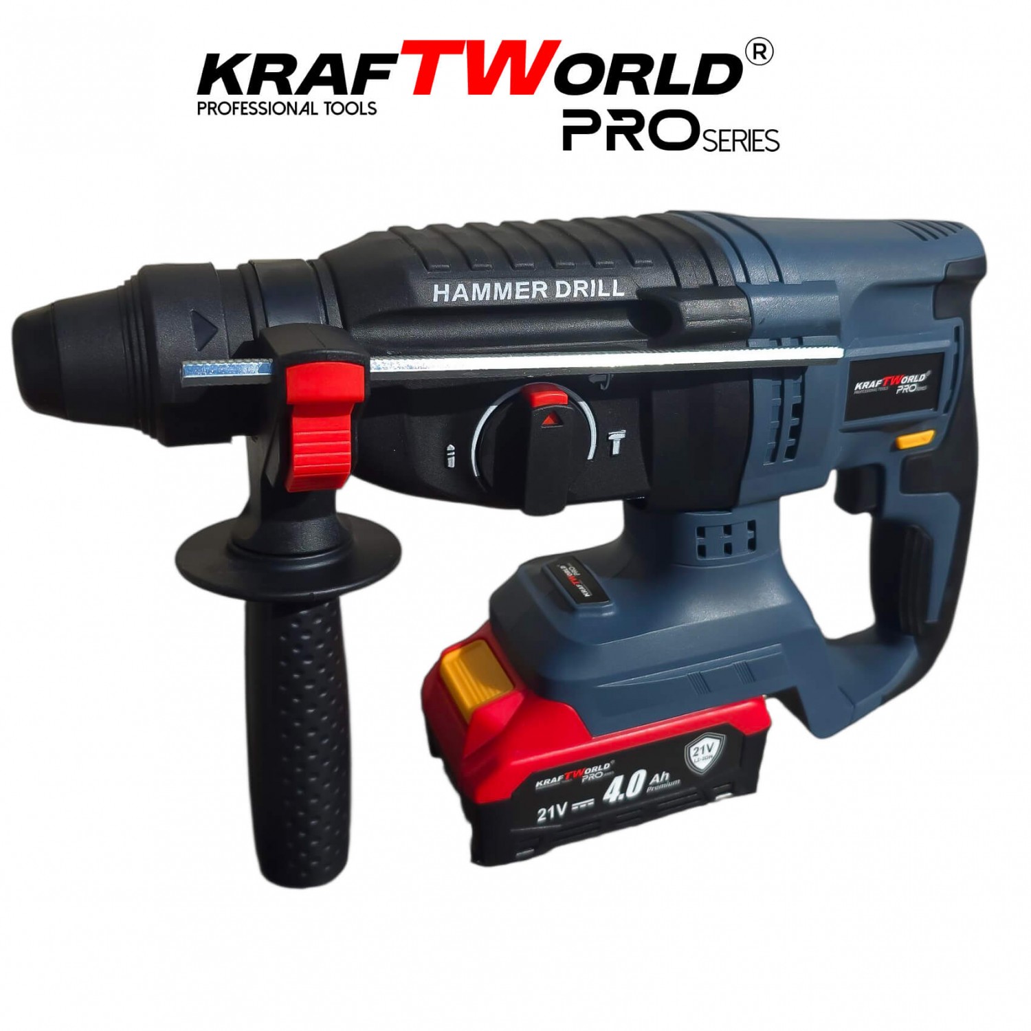 Περιστροφικό Πιστολέτο Μπαταρίας SDS-Plus 21V Brushless με 2 Μπαταρίες 4.0Ah – Kraftworld PRO Series.