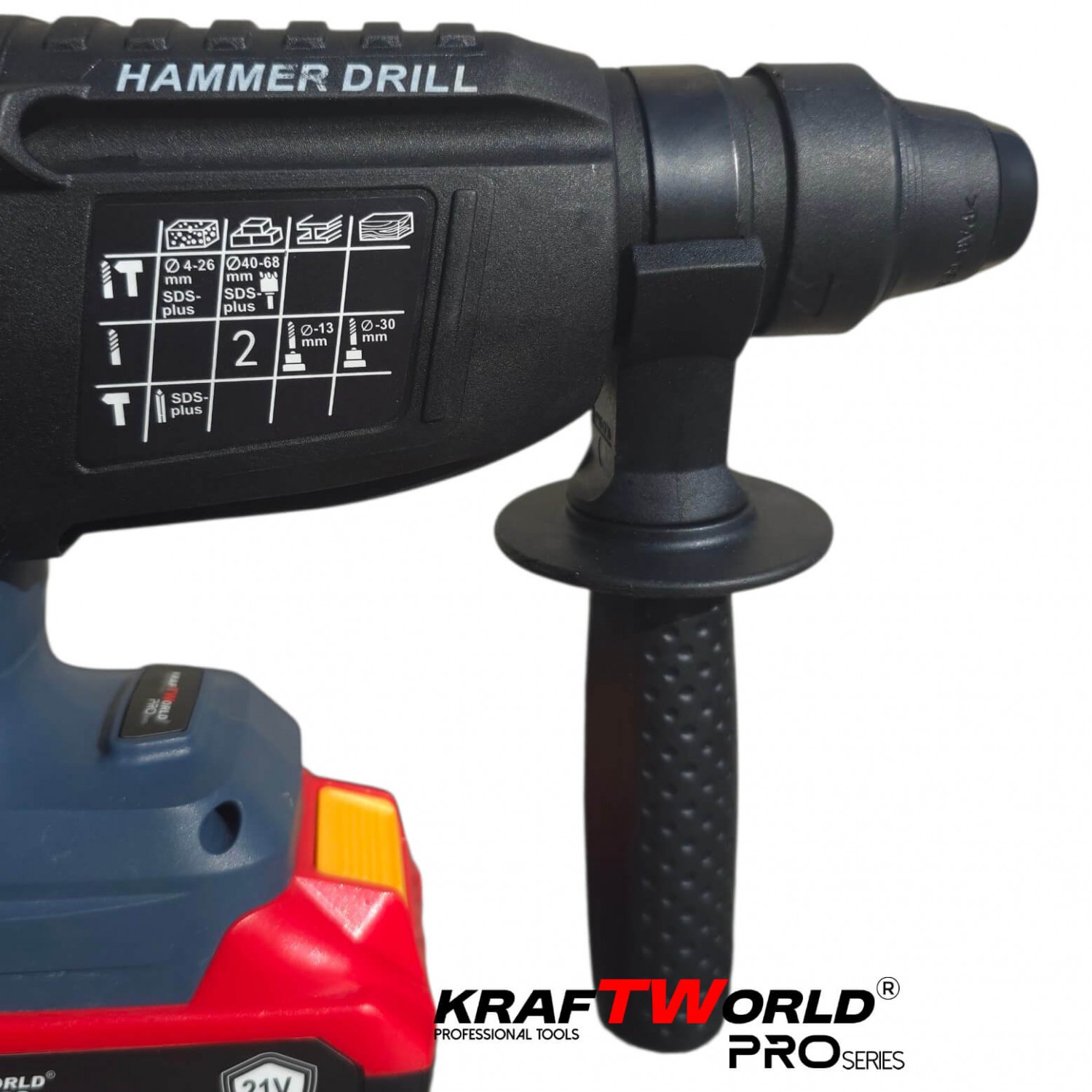 Περιστροφικό Πιστολέτο Μπαταρίας SDS-Plus 21V Brushless με 2 Μπαταρίες 4.0Ah – Kraftworld PRO Series.