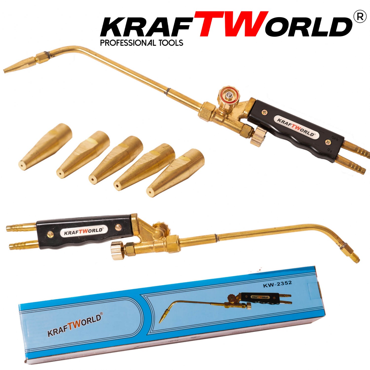Φλόγιστρο Οξυγόνου – Προπανίου Kraftworld 400mm με Σετ Μπεκ 1–5