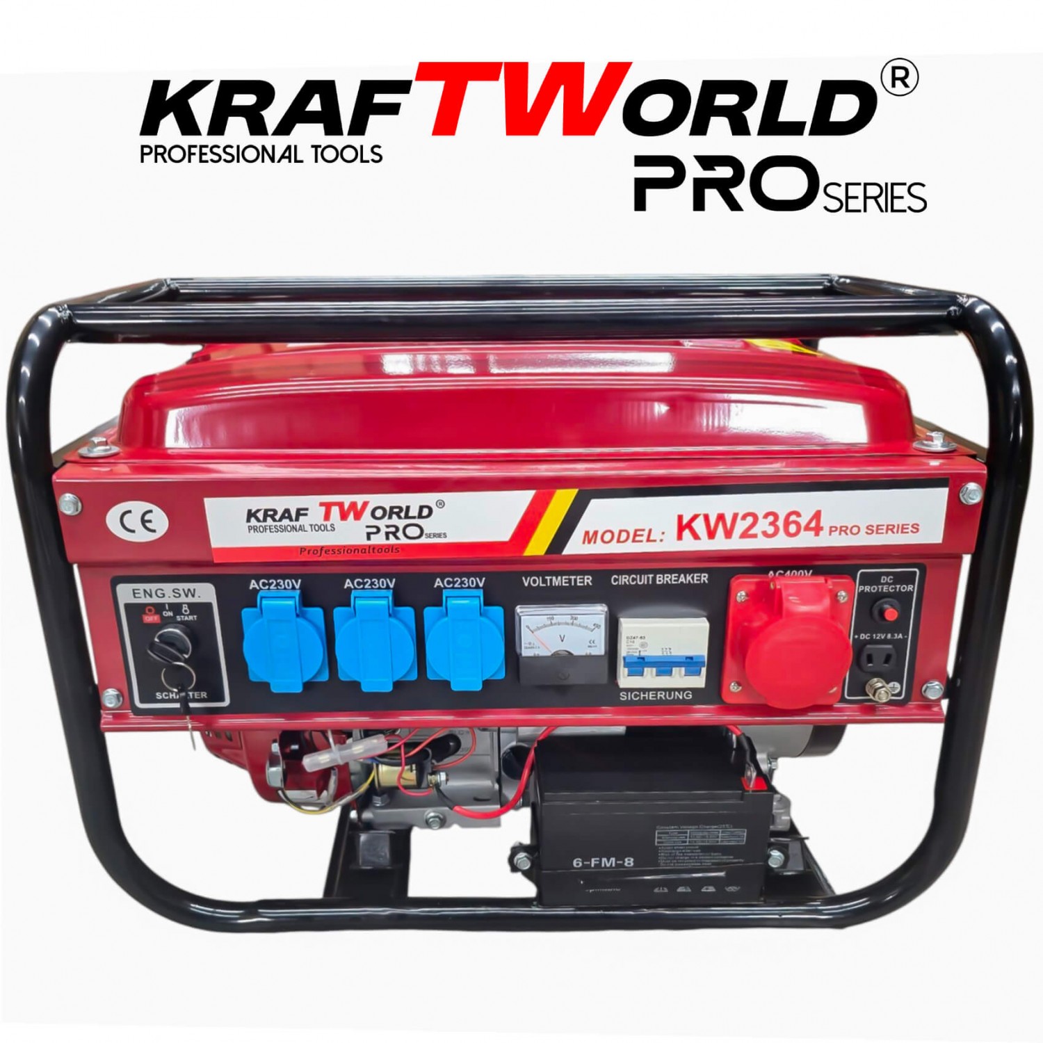Τετράχρονη Γεννήτρια Ρεύματος Kraftworld PRO 4.5kW – AVR, Μπαταρία & Τηλεχειριστήριο