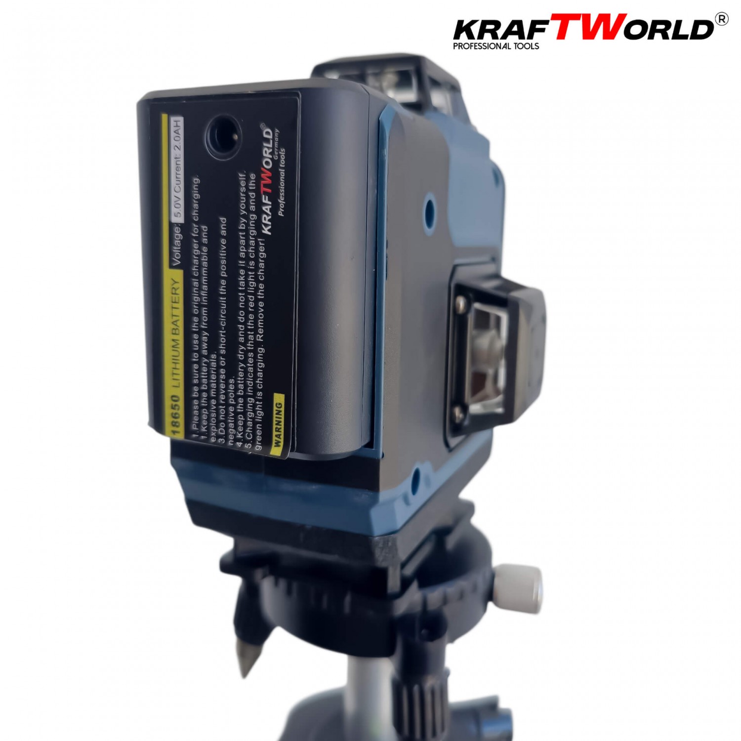 Λέιζερ Αλφάδι Kraftworld 4×360° – Οθόνη Αφής, Τηλεχειριστήριο & Τρίποδο σε Βαλίτσα