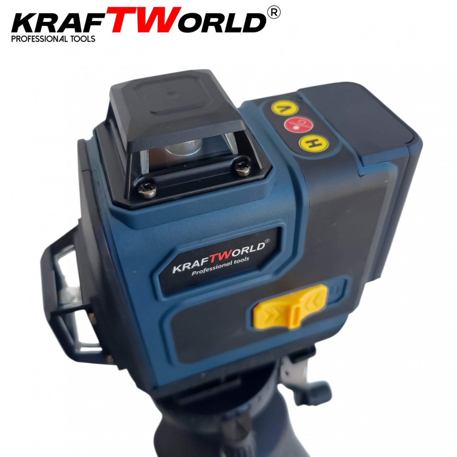 Λέιζερ Αλφάδι Kraftworld 4×360° – Οθόνη Αφής, Τηλεχειριστήριο & Τρίποδο σε Βαλίτσα